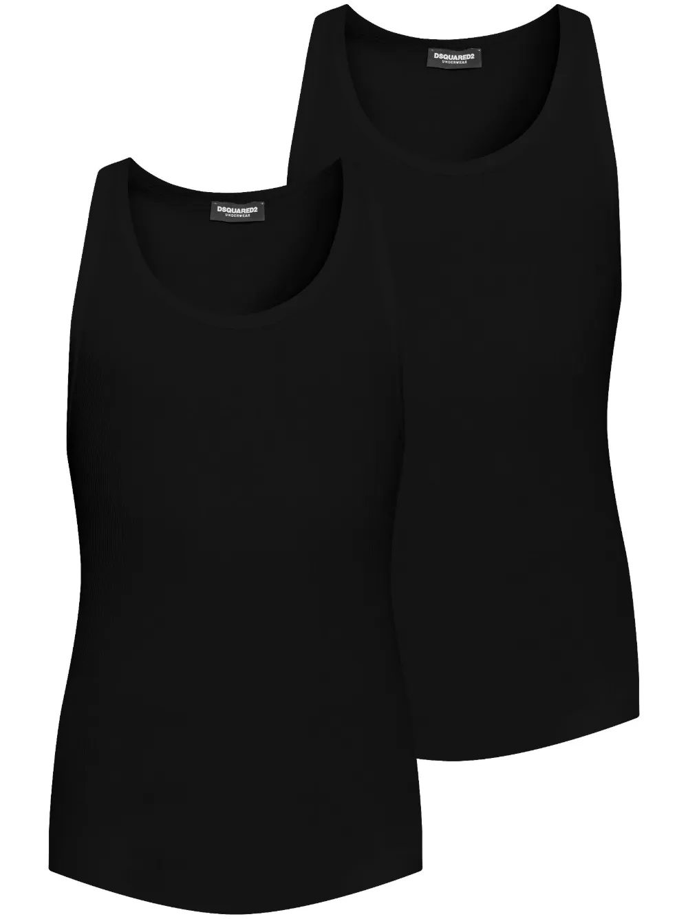 DSQUARED2 ribbed cotton vest | Black | Image 1