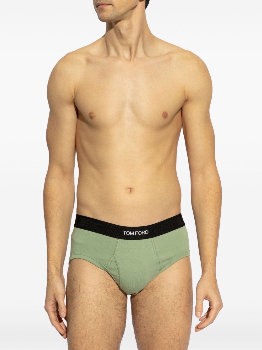 TOM FORD logo-print briefs - Groen