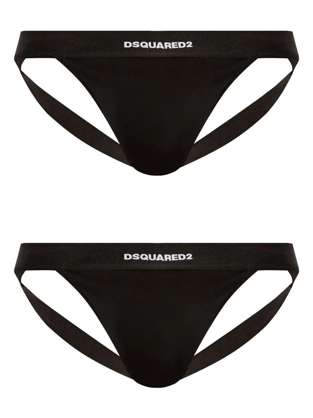 DSQUARED2 logo-detailed jockstraps (pack of two) | Black | Image 1