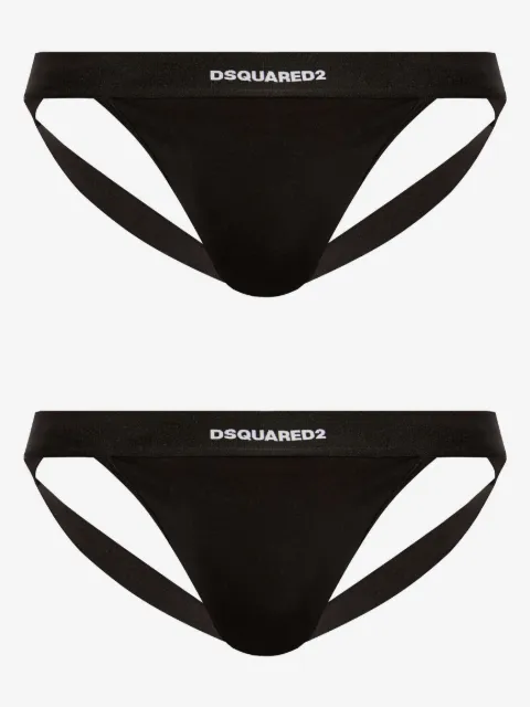 DSQUARED2 logo-detailed jockstraps (pack of two)