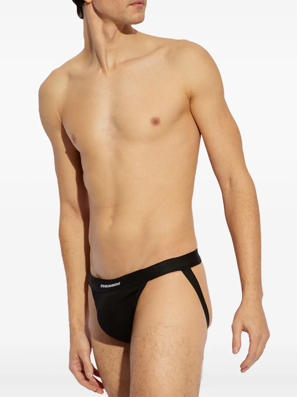 DSQUARED2 Twee jockstraps met logodetail Zwart