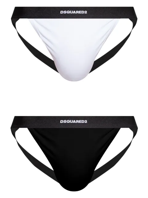 DSQUARED2 logo-detailed jockstraps (pack of two)