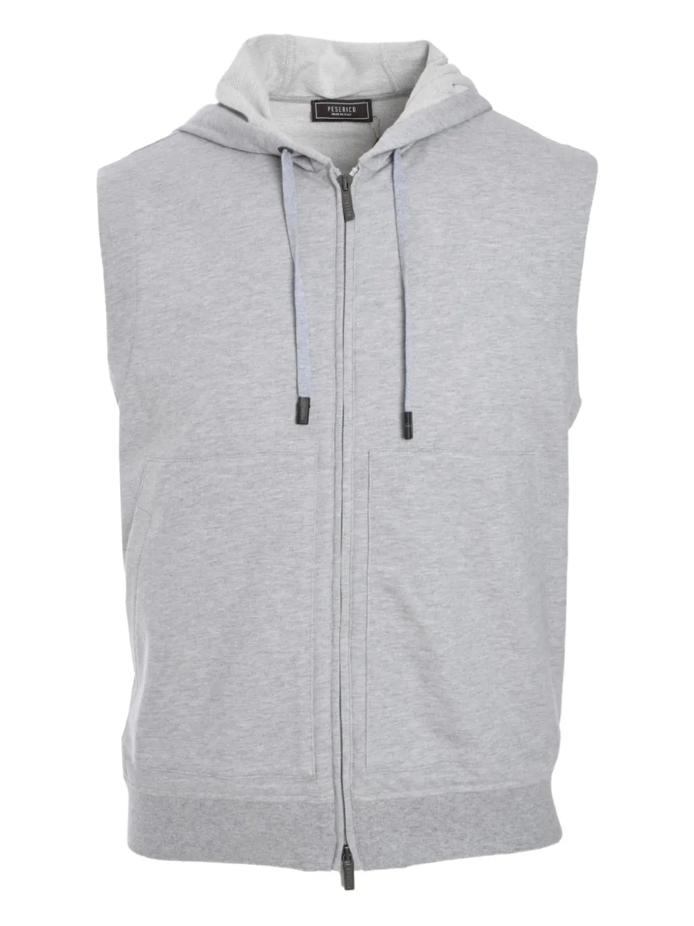 Peserico sleeveless hoodie Grijs