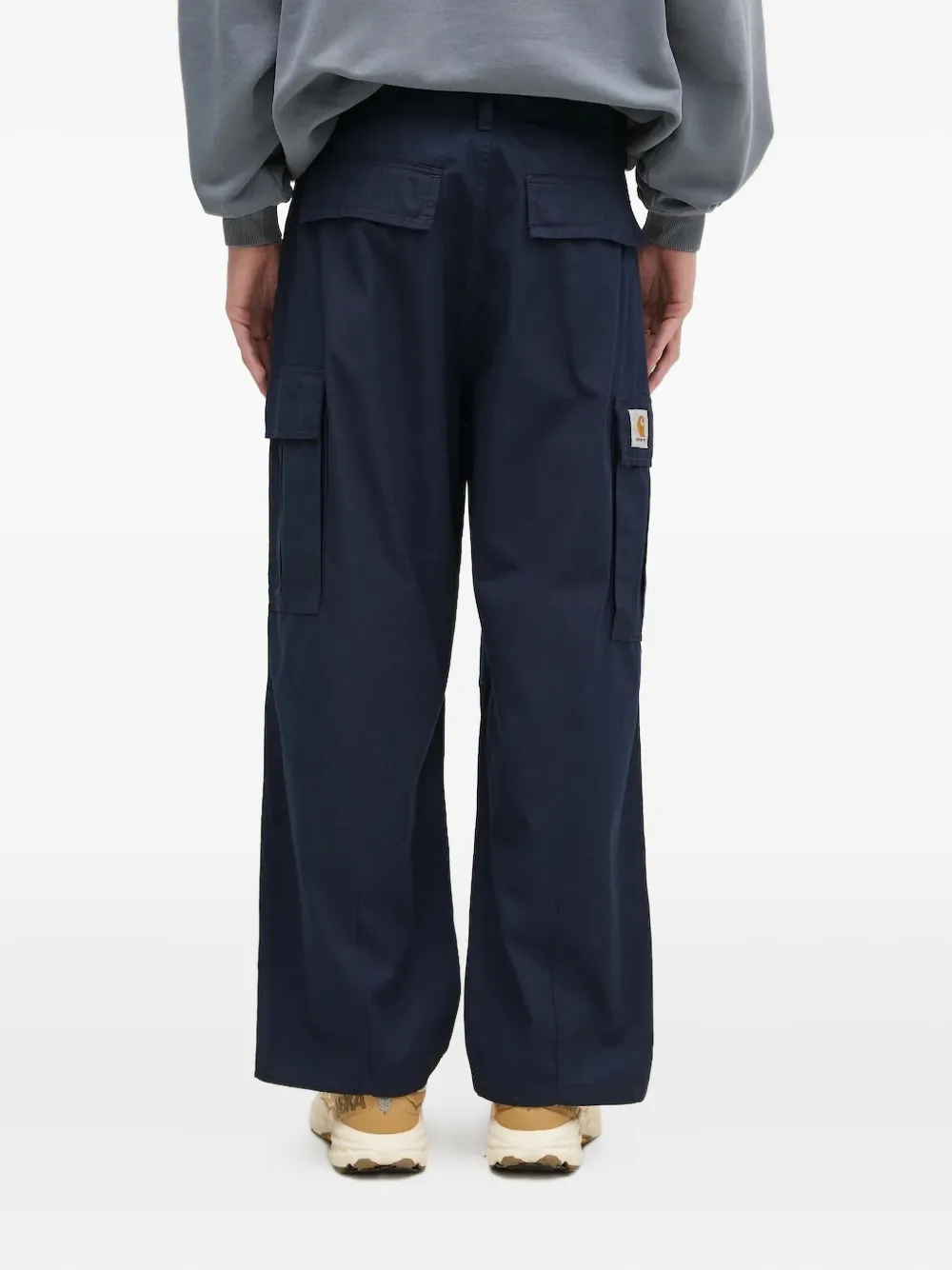 Carhartt WIP cargo-pockets wide-leg trousers Blauw
