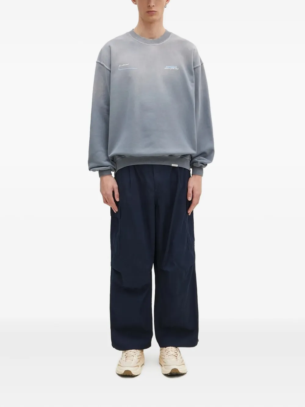 Carhartt WIP cargo-pockets wide-leg trousers Blauw