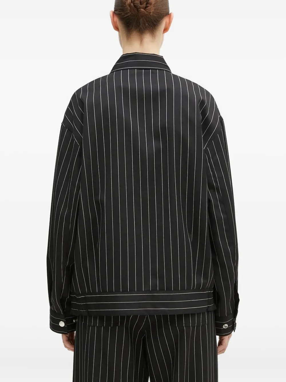 Carhartt Pinstripe Zip-up Jacket In Black