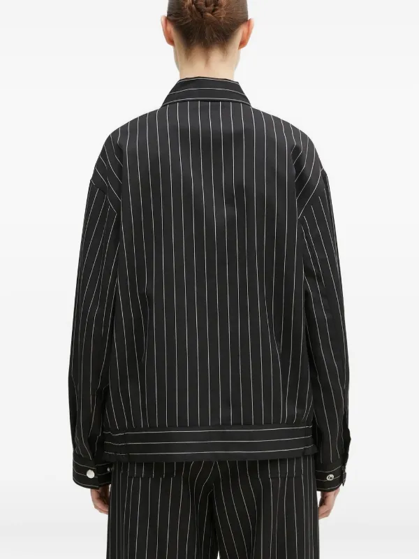 Carhartt WIP Pinstripe zip-up Jacket | Black | FARFETCH CA