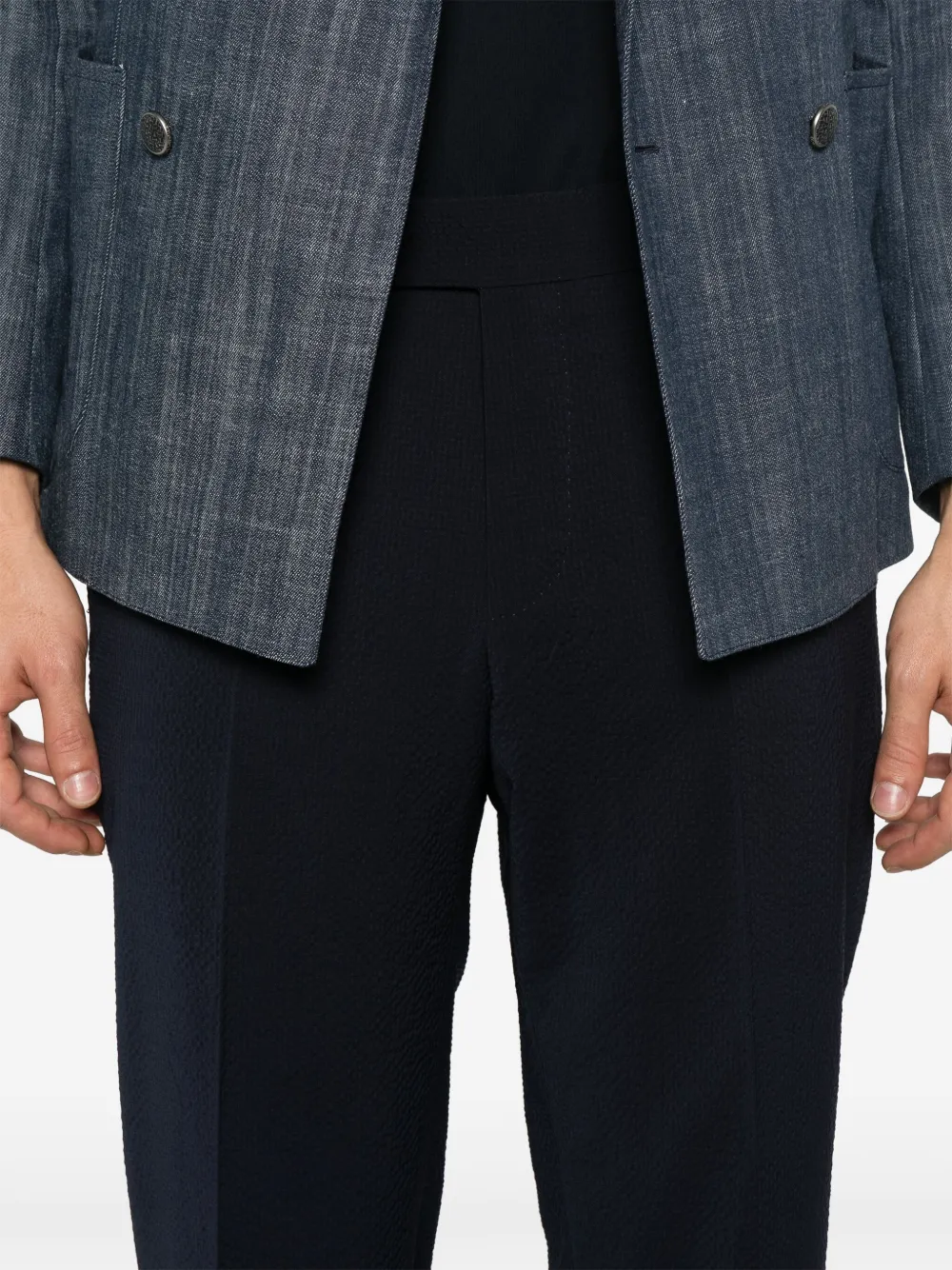 PT Torino Broek met textuur Blauw