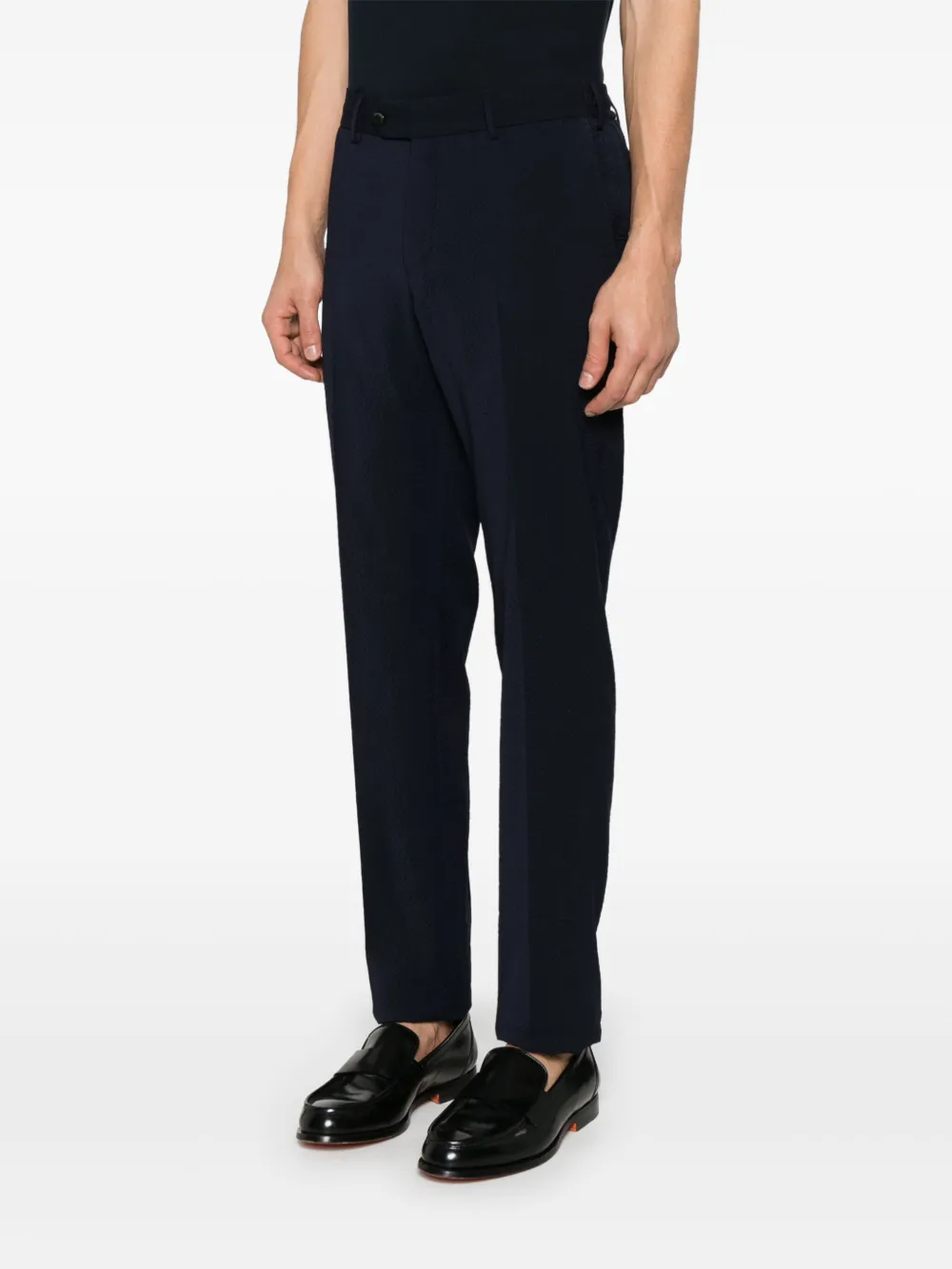 PT Torino Broek met textuur Blauw