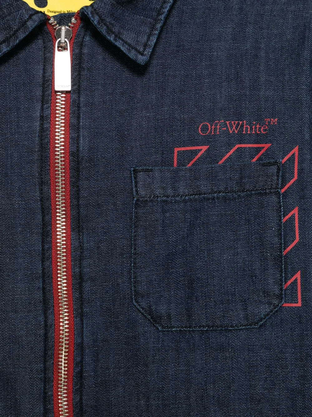 Off-White Kids Spijkershirt Blauw