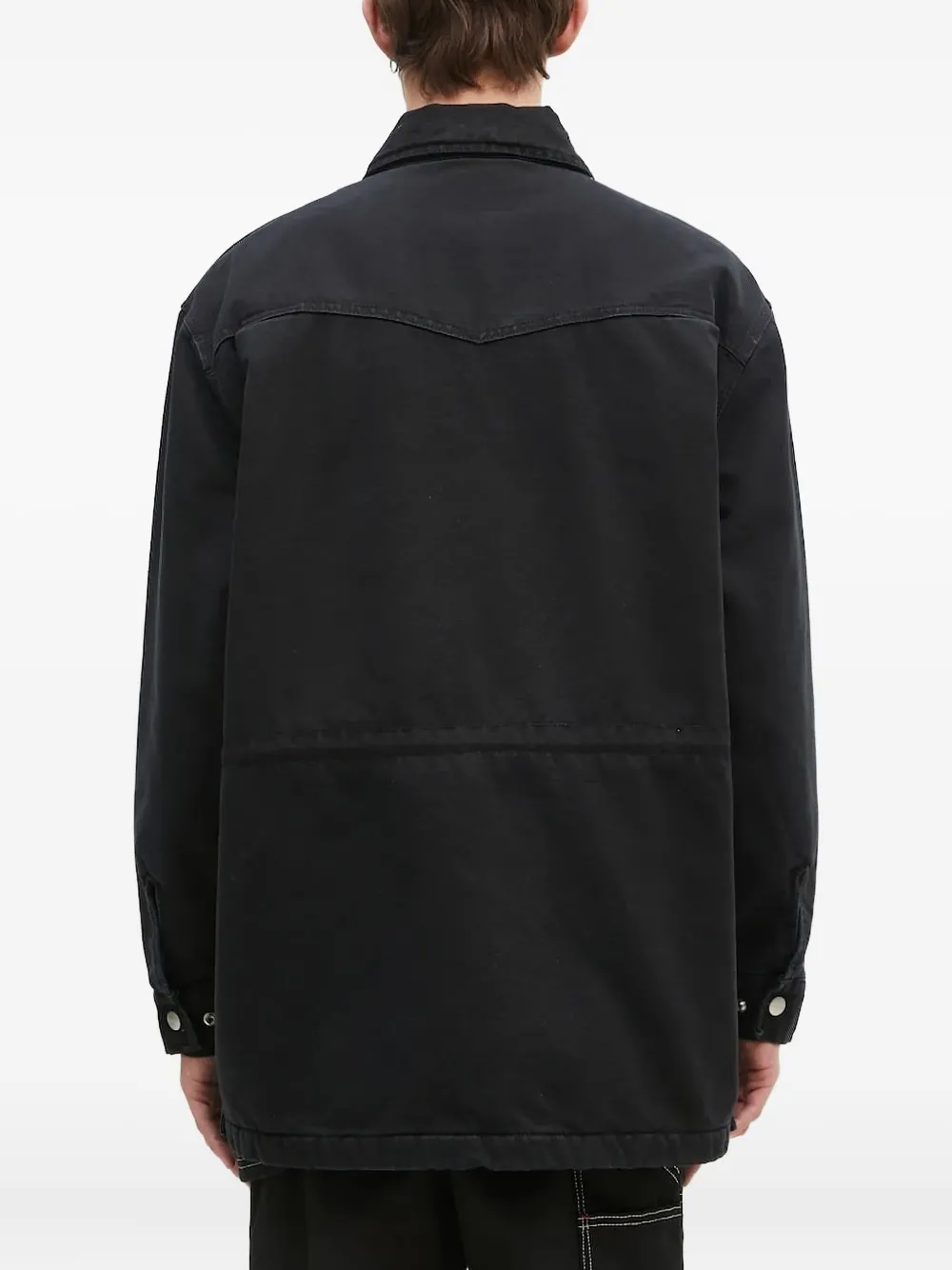 Carhartt WIP flap-pocket denim jacket Zwart