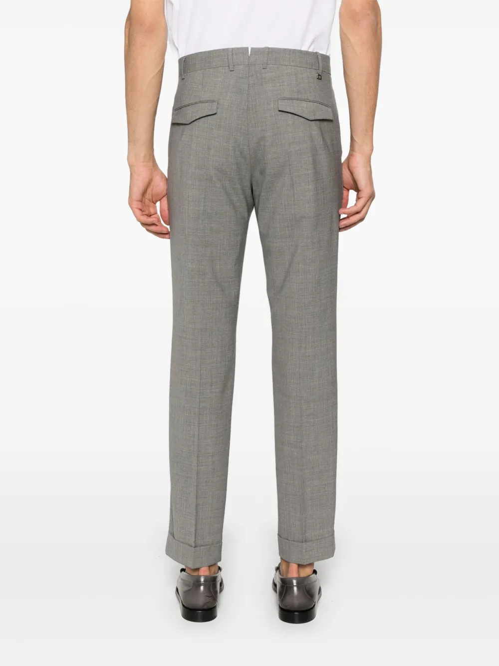 Shop Pt Torino Tailored Trousers In 灰色