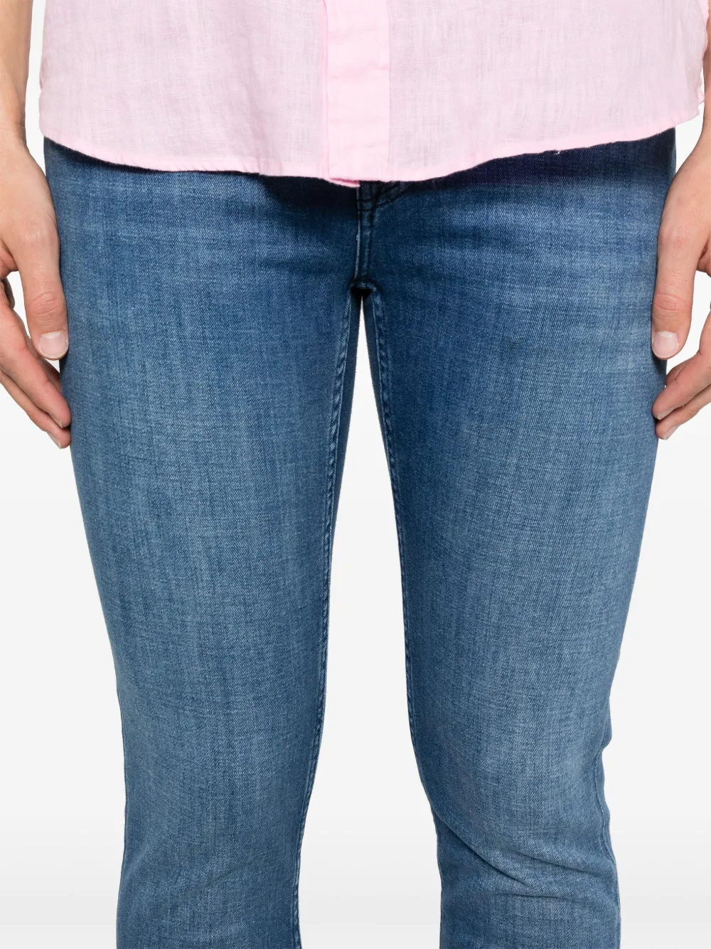 Shop 7 For All Mankind Slimmy Tapered Jeans In Blue