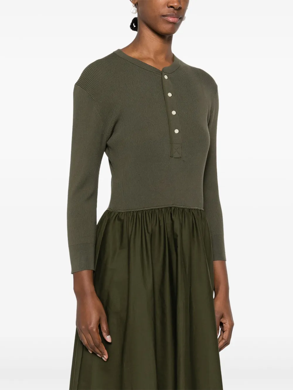 Polo Ralph Lauren Henley-Bodice maxi-dress Groen