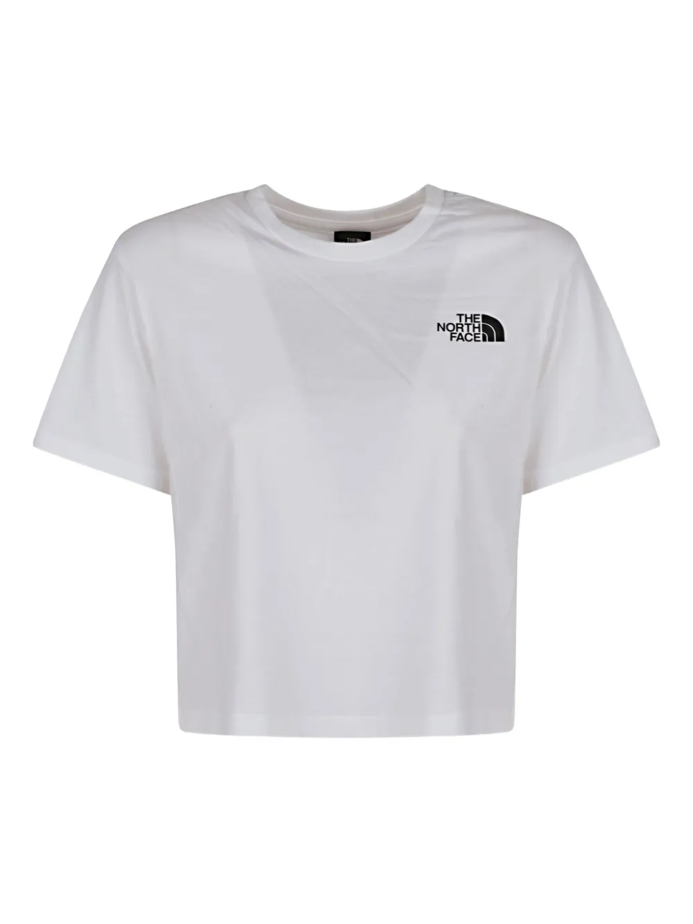 The North Face logo-embroidered cropped T-shirt | White | Image 1