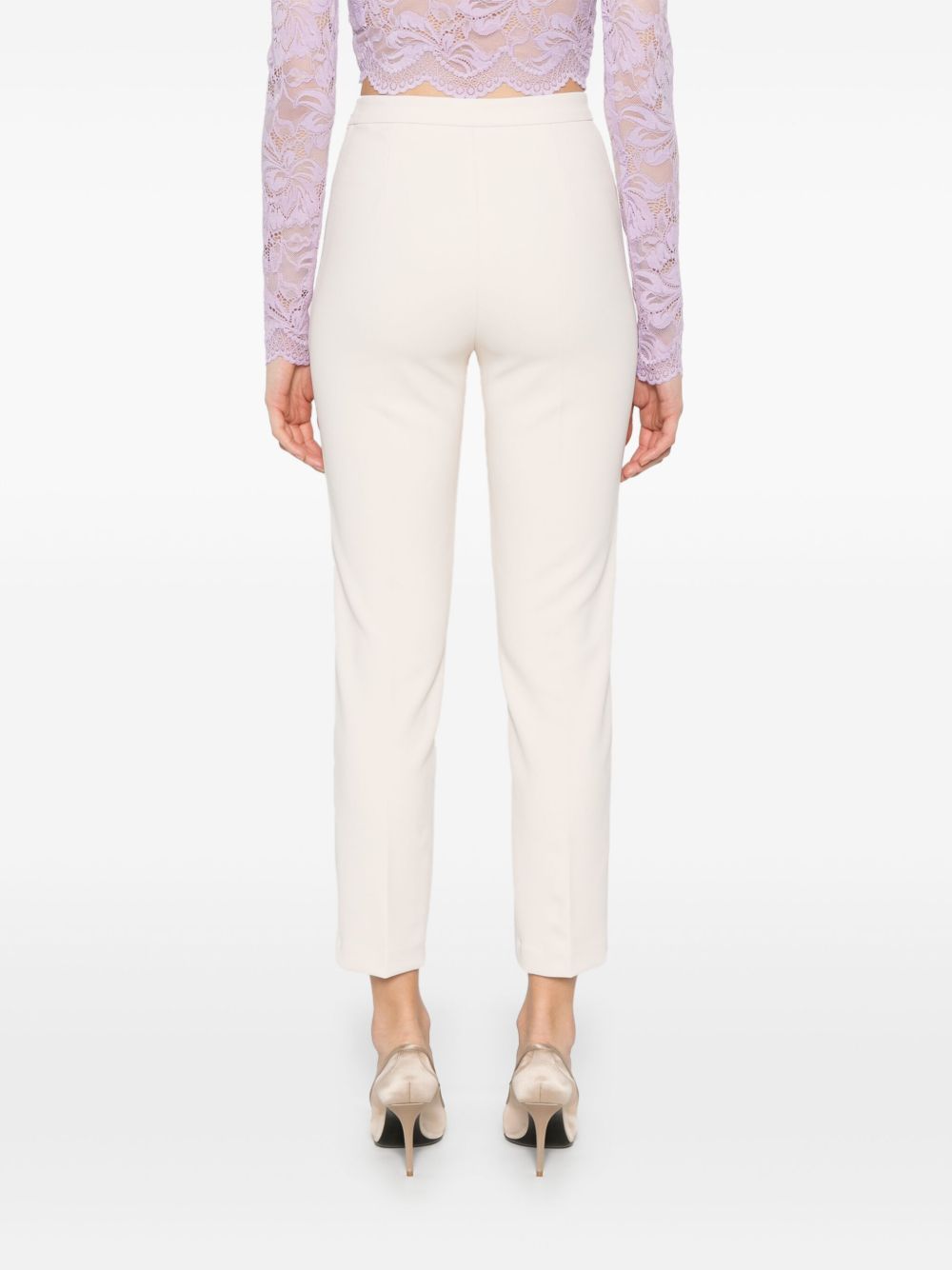 ELISABETTA FRANCHI CREPE TAPERED TROUSERS