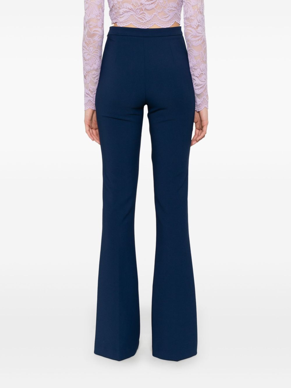 ELISABETTA FRANCHI CREPE FLARED TROUSERS