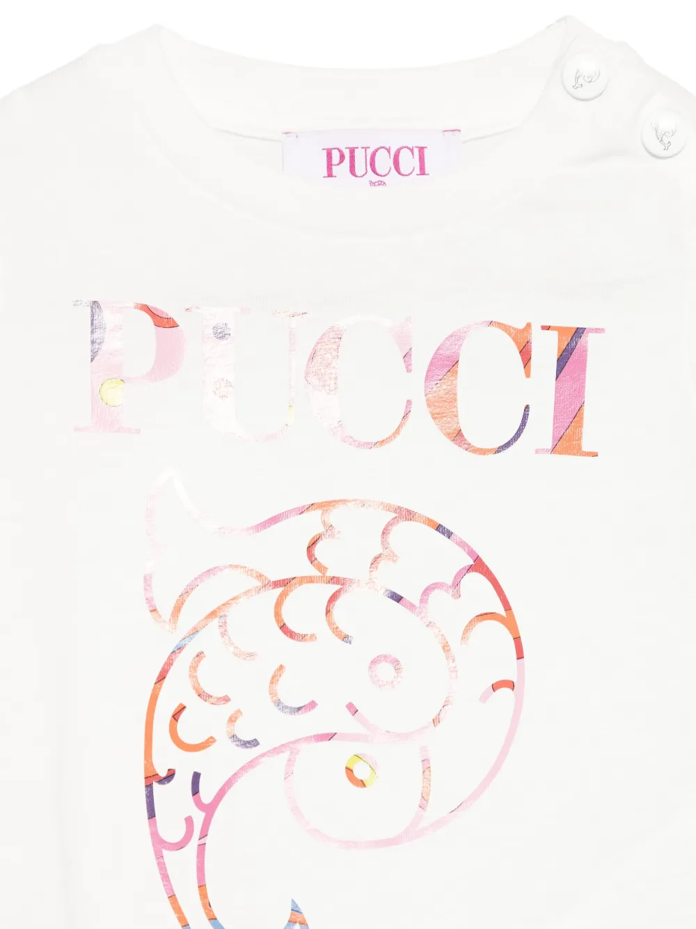 PUCCI Junior T-shirt met logoprint Beige