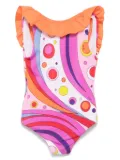 PUCCI Junior Solid-print swimsuit - Pink