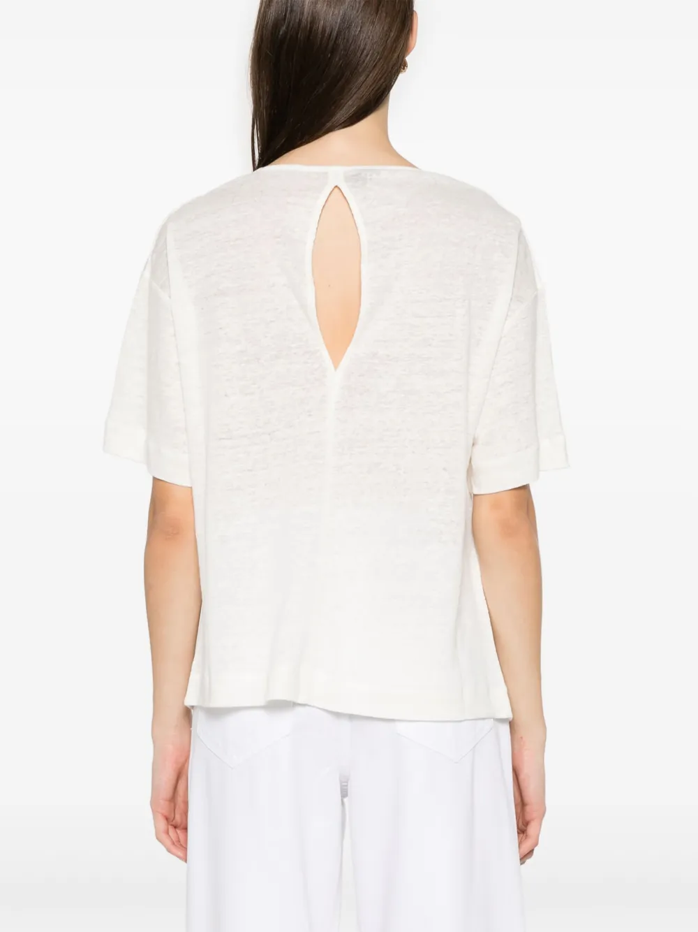 PINKO Linnen T-shirt Wit