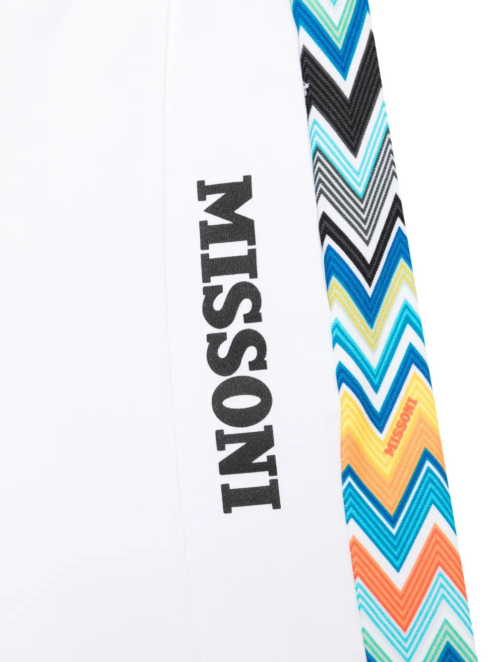 Missoni Kids Trainingsshorts met zigzag-print Wit