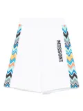 Missoni Kids zigzag-print track shorts - White