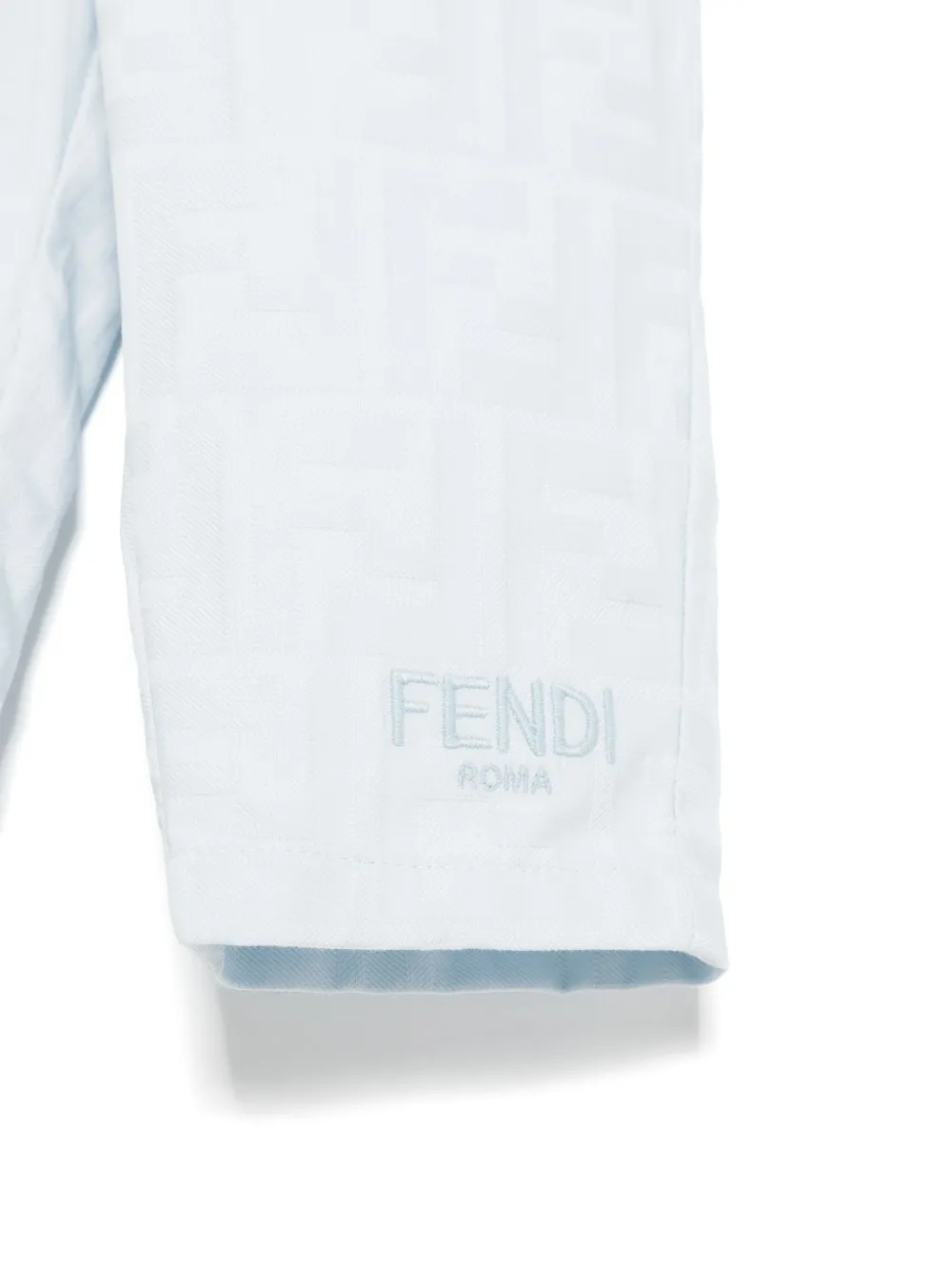 Fendi Kids Broek met jacquard-patroon Blauw