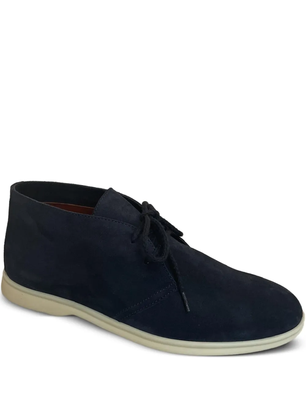 Loro Piana suede lace-up boots Blue