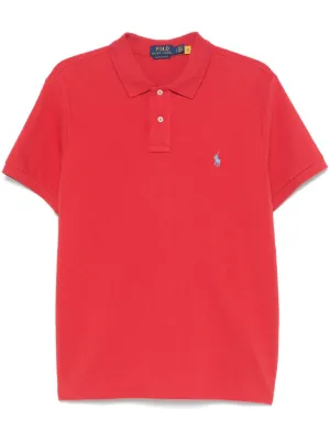 Ralph Lauren purple label赤 半袖シャツ Ralph Lauren Purple Label Piqué Polo Shirt | Red | FARFETCH