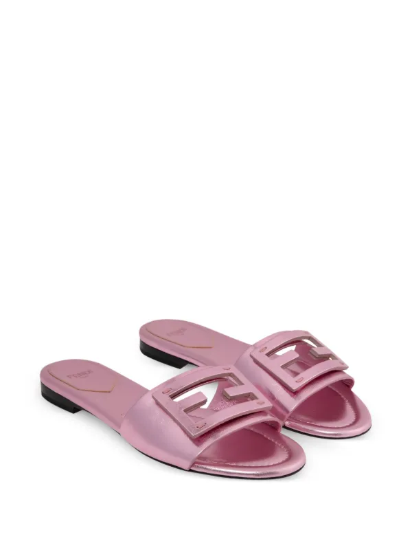 【送関込】FENDI☆フェンディ Baguette slides Fendi - Baguette Leather slides black - The Corner