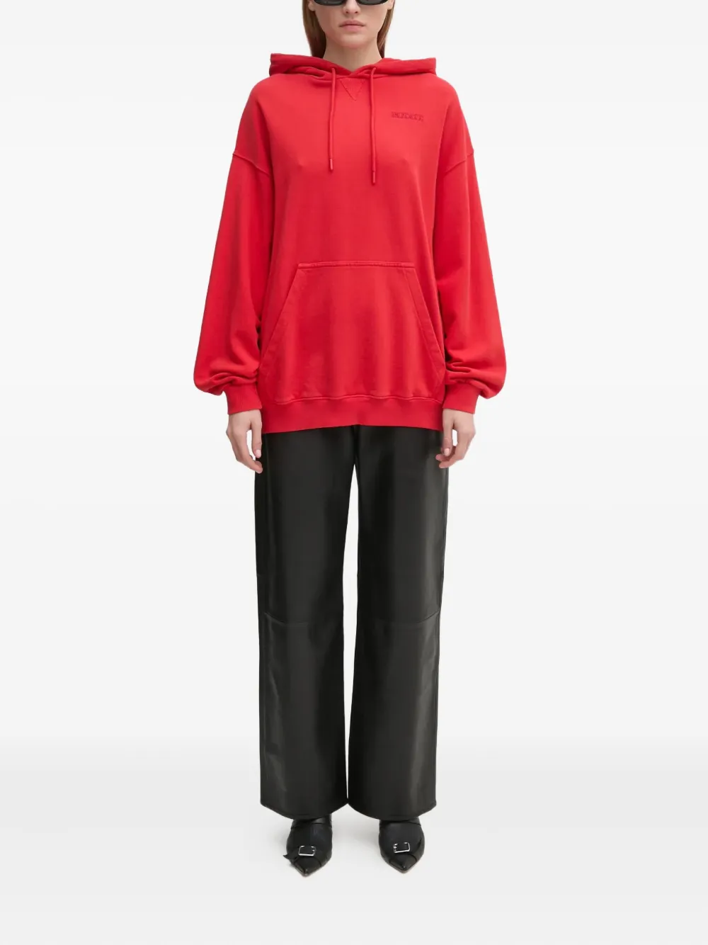 ROTATE BIRGER CHRISTENSEN Hoodie met geborduurd logo - Rood