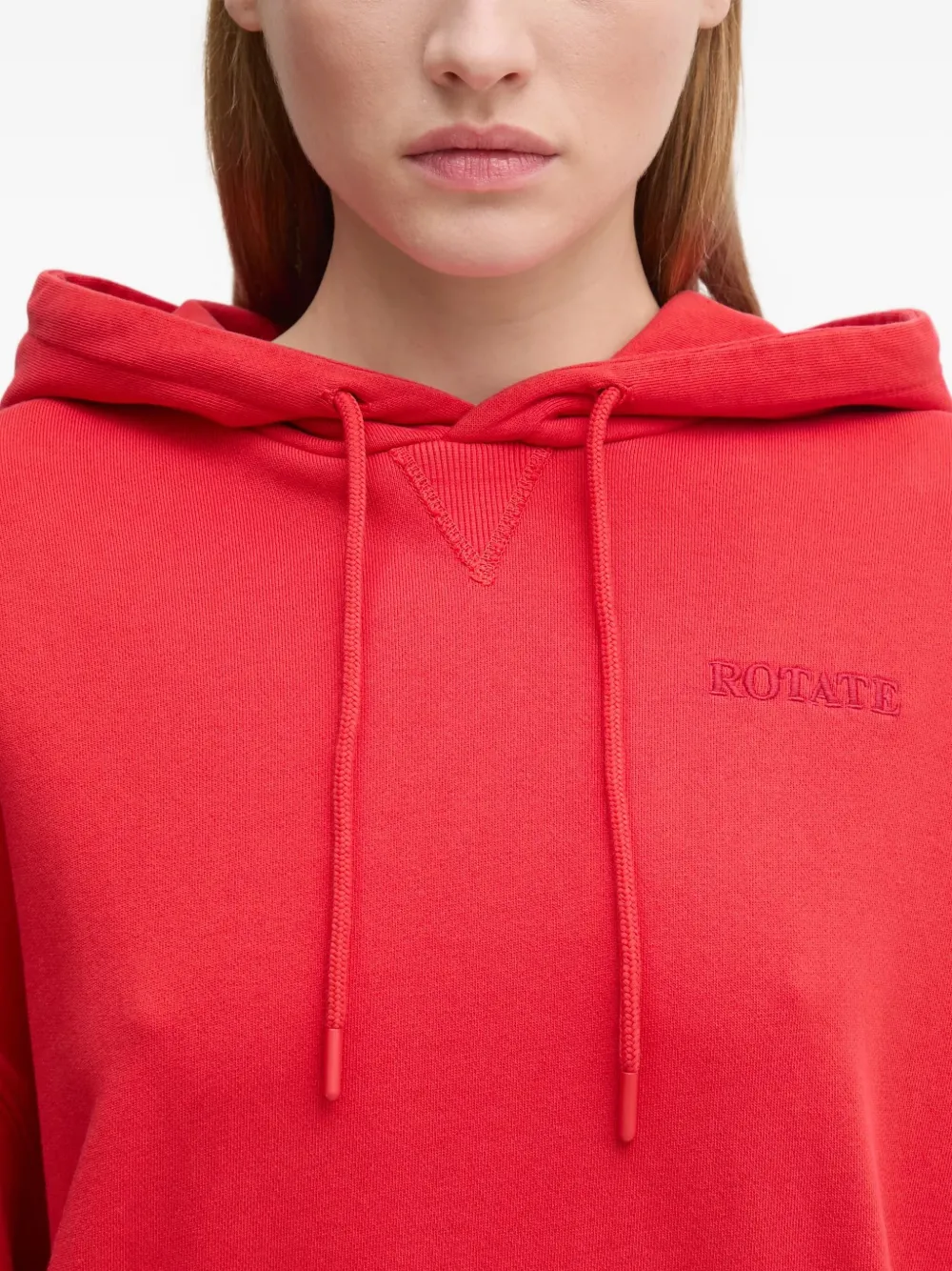 ROTATE BIRGER CHRISTENSEN Hoodie met geborduurd logo Rood