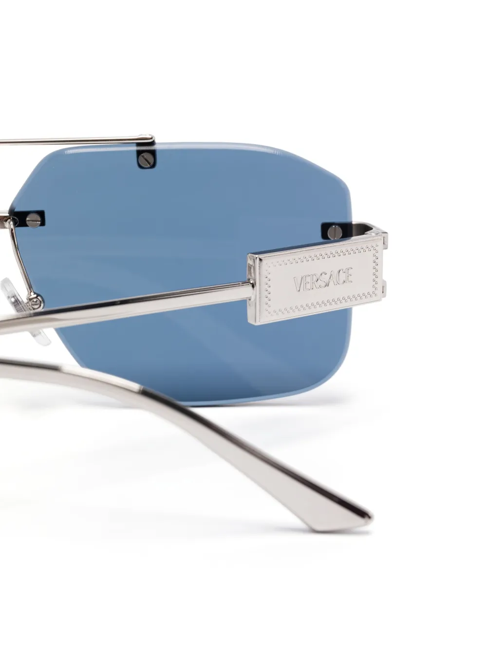Versace Eyewear Zonnebril met piloten montuur Zilver