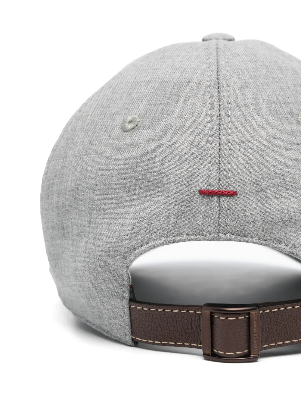 Brunello Cucinelli logo-embroidered baseball cap - Grijs