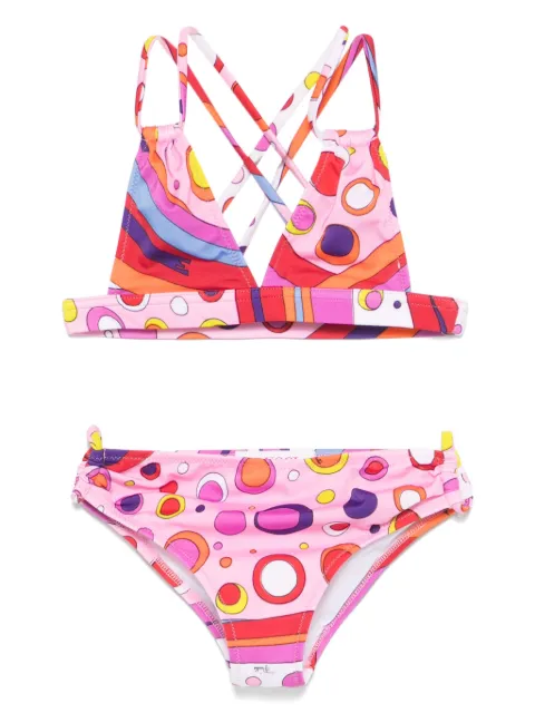 PUCCI Junior Solid-print bikini