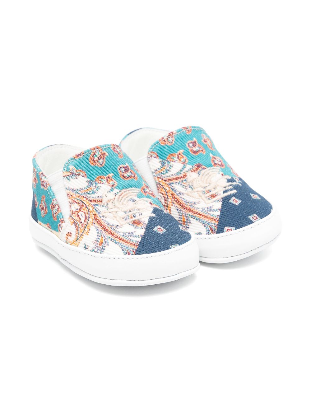 ETRO KIDS Pegaso sneakers met borduurwerk Blauw