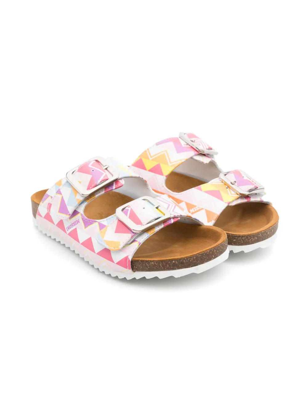 Missoni Kids Teenslippers met zigzag-patroon Wit