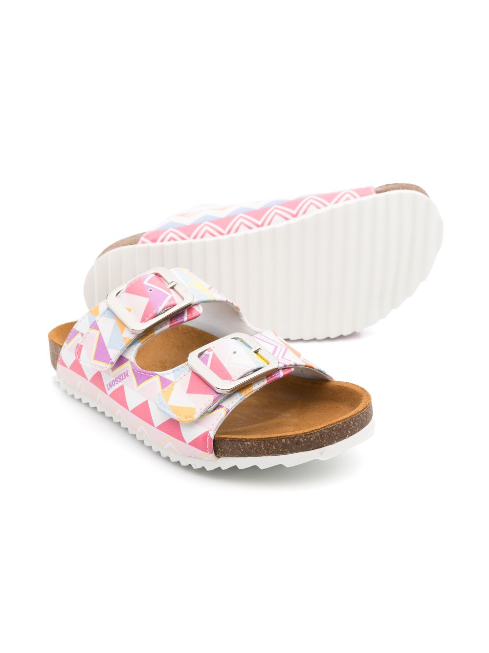 Missoni Kids Teenslippers met zigzag-patroon - Wit