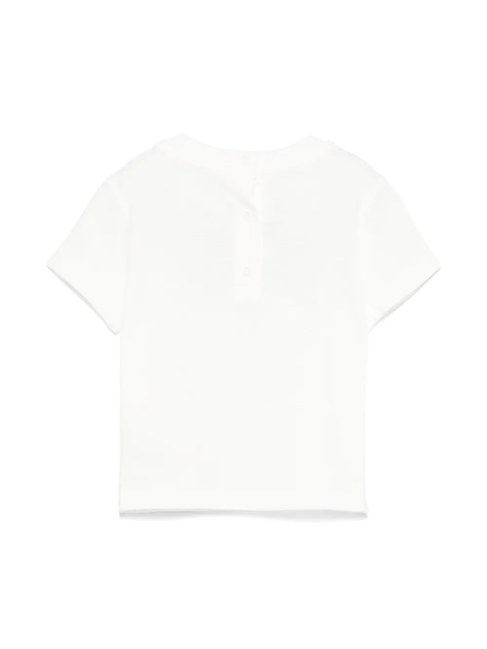 Fendi Kids Jersey T-shirt met geborduurd logo Wit
