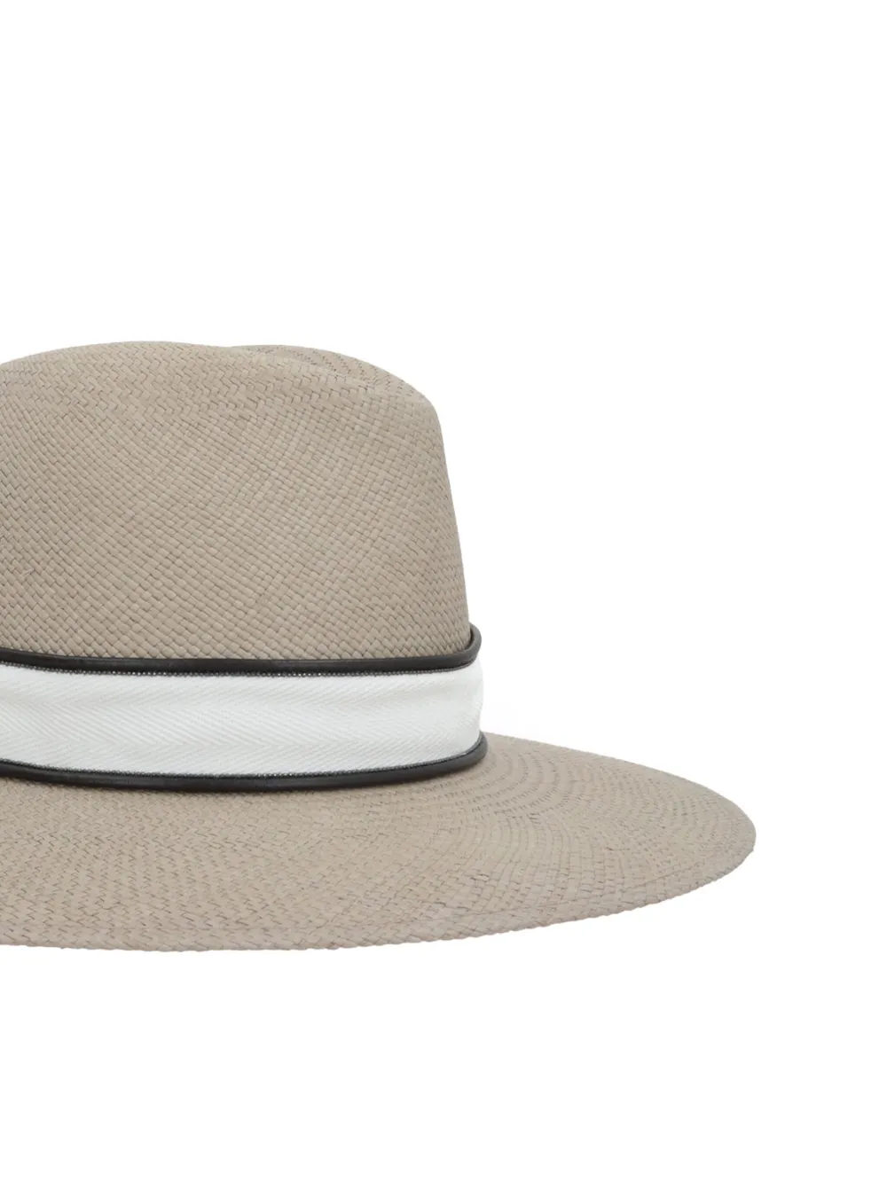 Brunello Cucinelli Geweven fedora hoed Beige