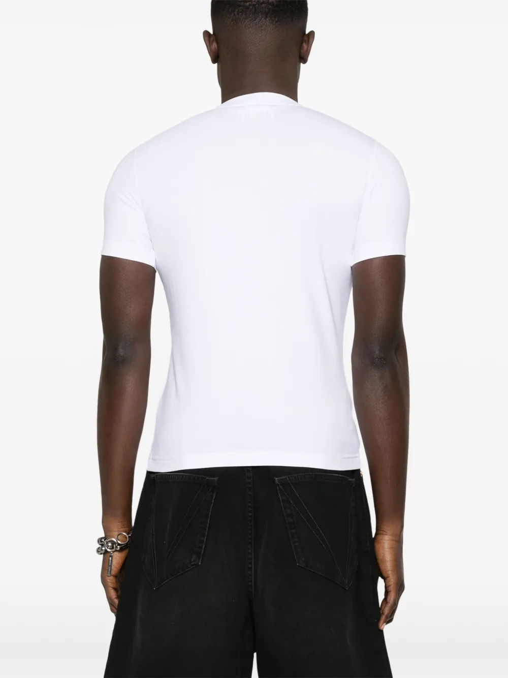 VETEMENTS T-shirt met geborduurd logo Wit