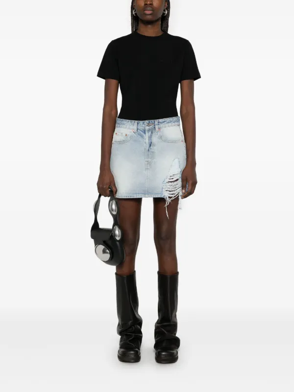 ミニスカート VETEMENTS Women Mini Skirts WA66SK510LLIGHTBLUE VETEMENTS Denim Mini Skirt | Blue | FARFETCH