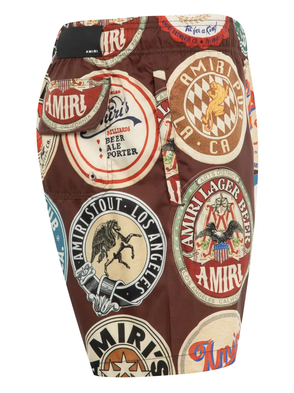 AMIRI COASTER-PRINT SWIM SHORTS
