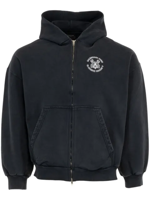 Balenciaga logo-print cotton hoodie