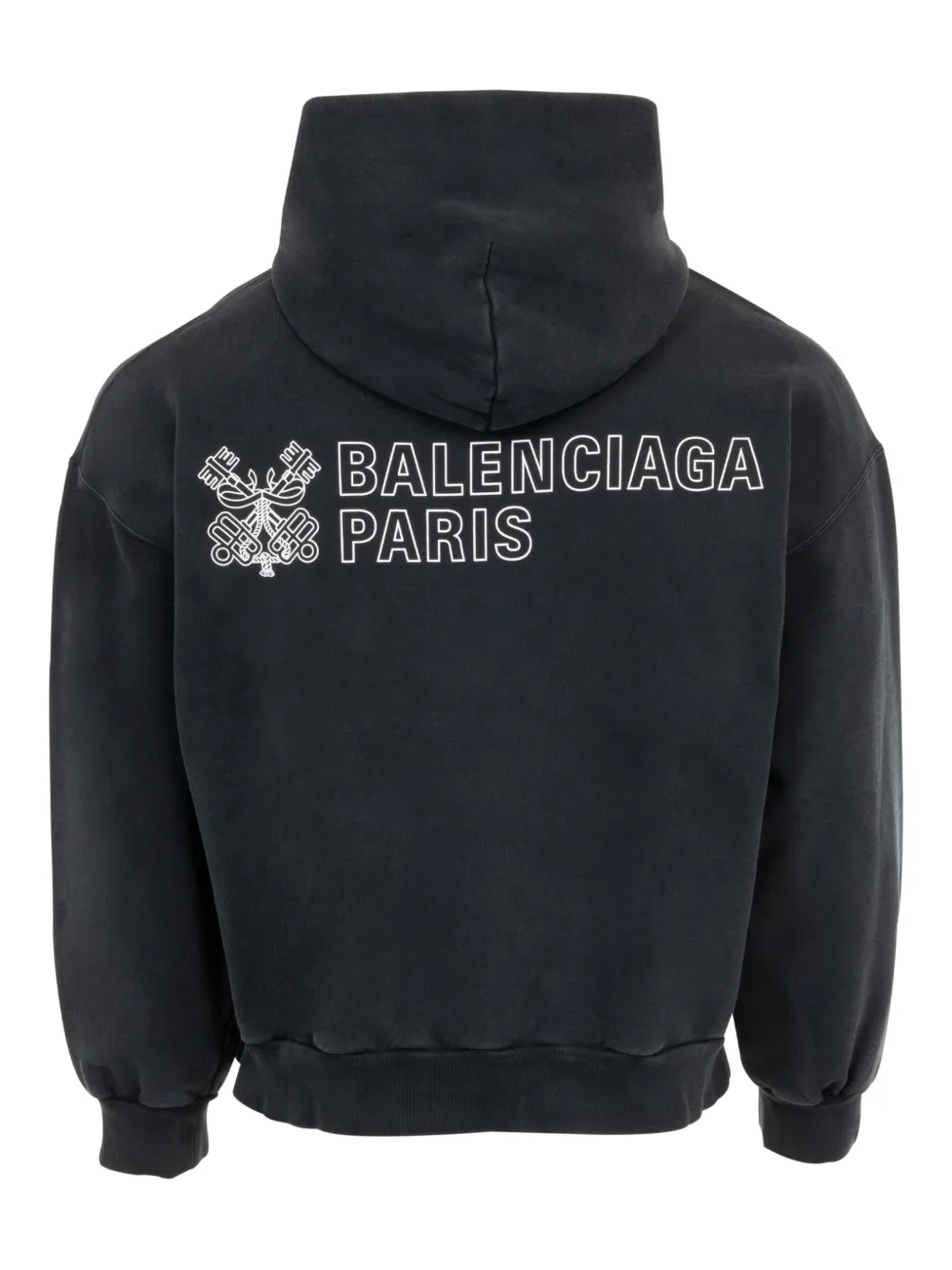 Balenciaga Katoenen hoodie met logoprint - Zwart