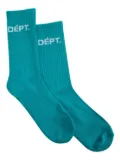 GALLERY DEPT. logo-jacquard socks - Blue