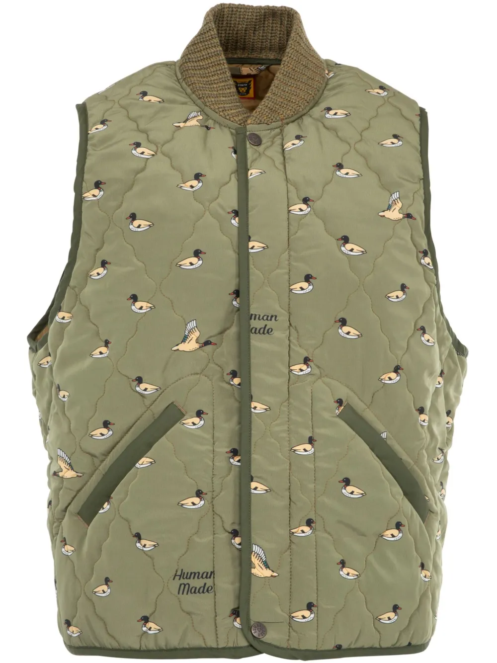 graphic-print vest