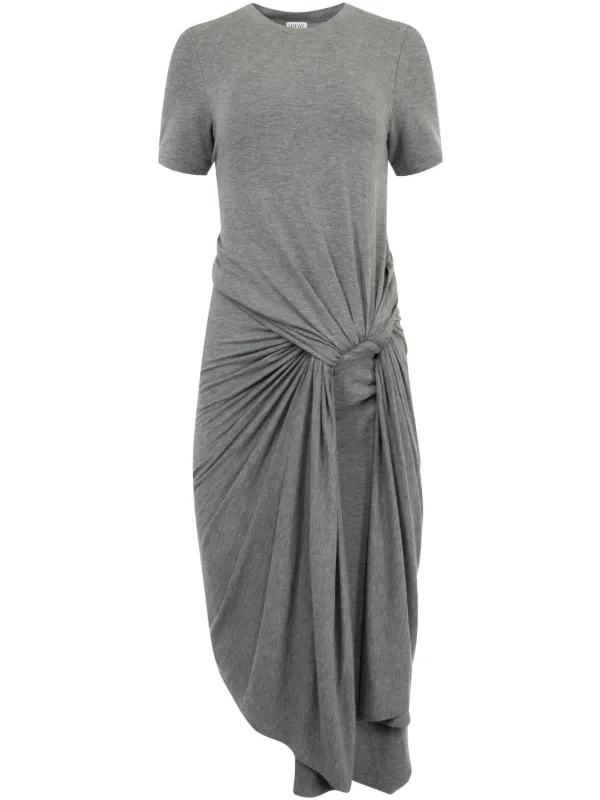 Loewe Draped Midi Dress - Grey