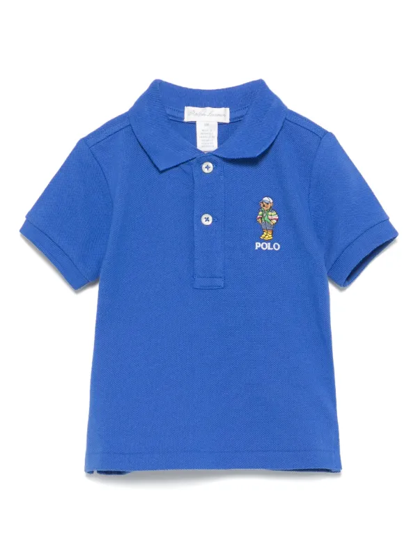 POLO RALPH LAUREN KIDS Camisa Polo Com Trama Piquet | Azul