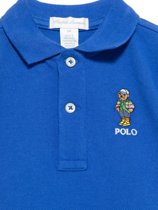 POLO RALPH LAUREN KIDS Camisa Polo Com Trama Piquet | Azul